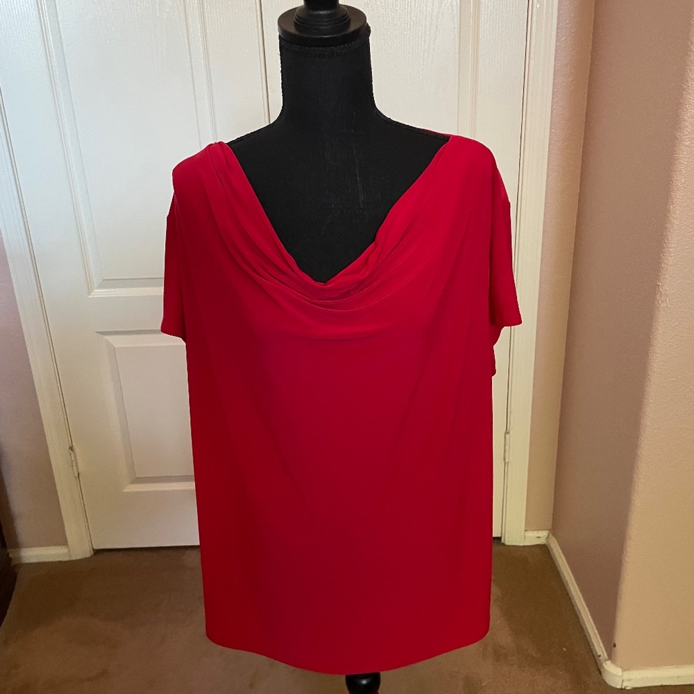 Carol Rose draped cowl neck top